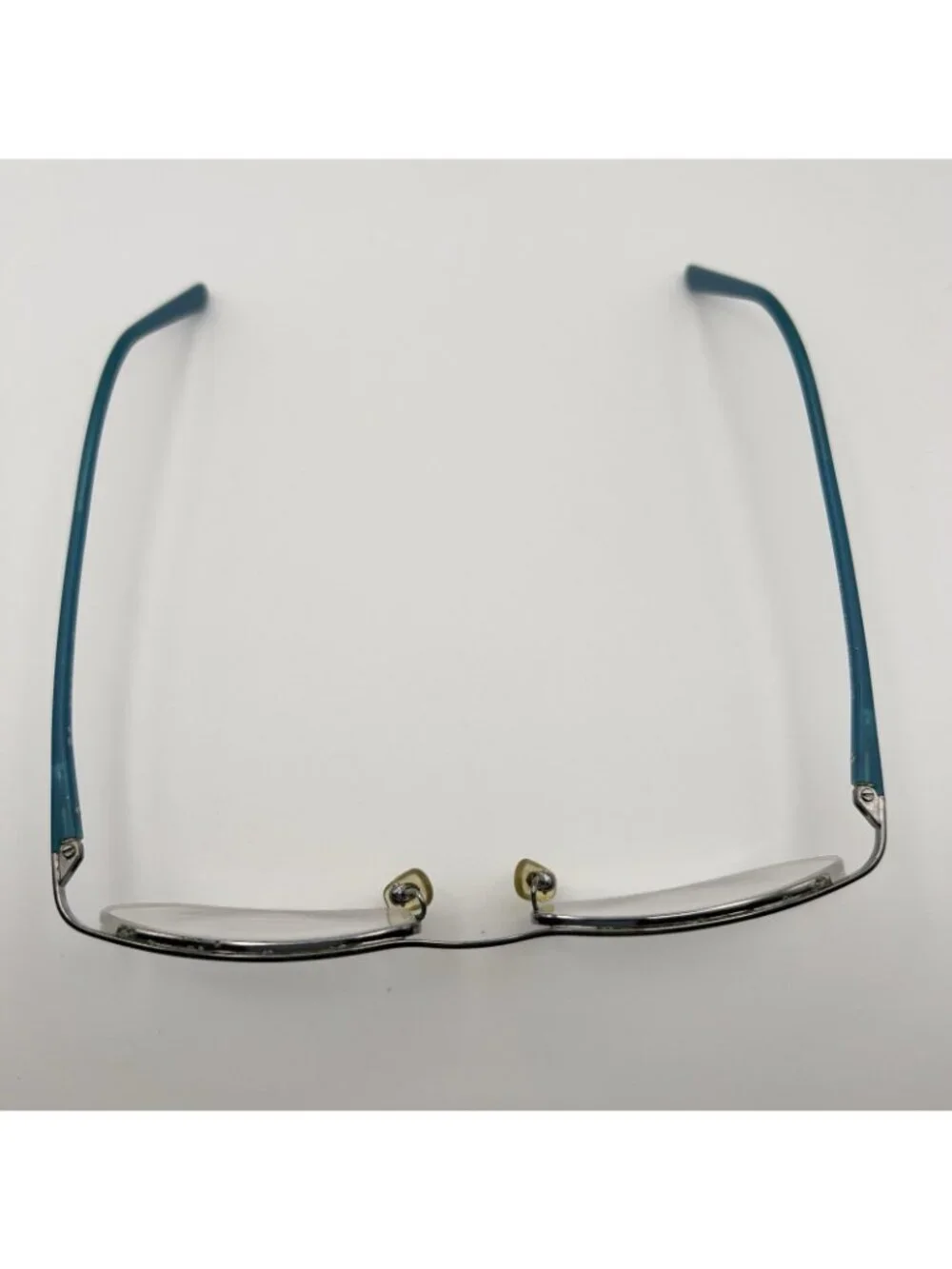 Ray Ban RB 6081 2551 Half Rim Eyeglass Frames Silver Blue 50-19-135 Case Italy